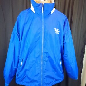 Columbia Kentucky Wildcats‎ Jacket Mens  XXL Fleece Lined Full Zip Winter Blue